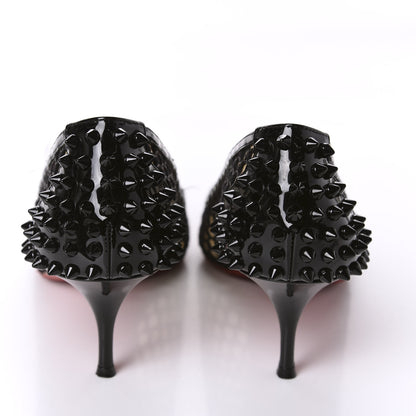 Christian Louboutin Fishnet Patent Guni 55 Spiked Pumps 41 Black 6 of 14