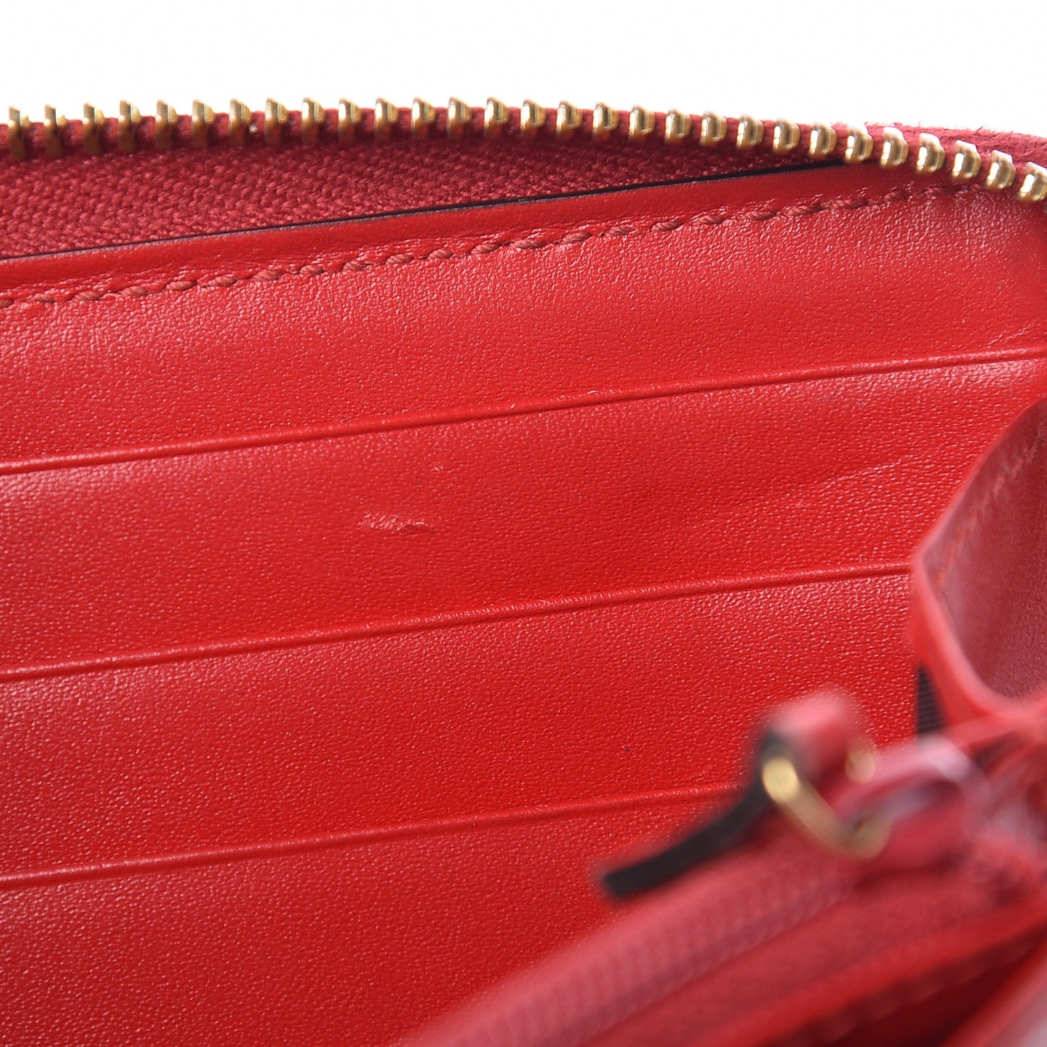 Gucci Guccissima Signature Zip Around Wallet Hibiscus Red 10 of 11