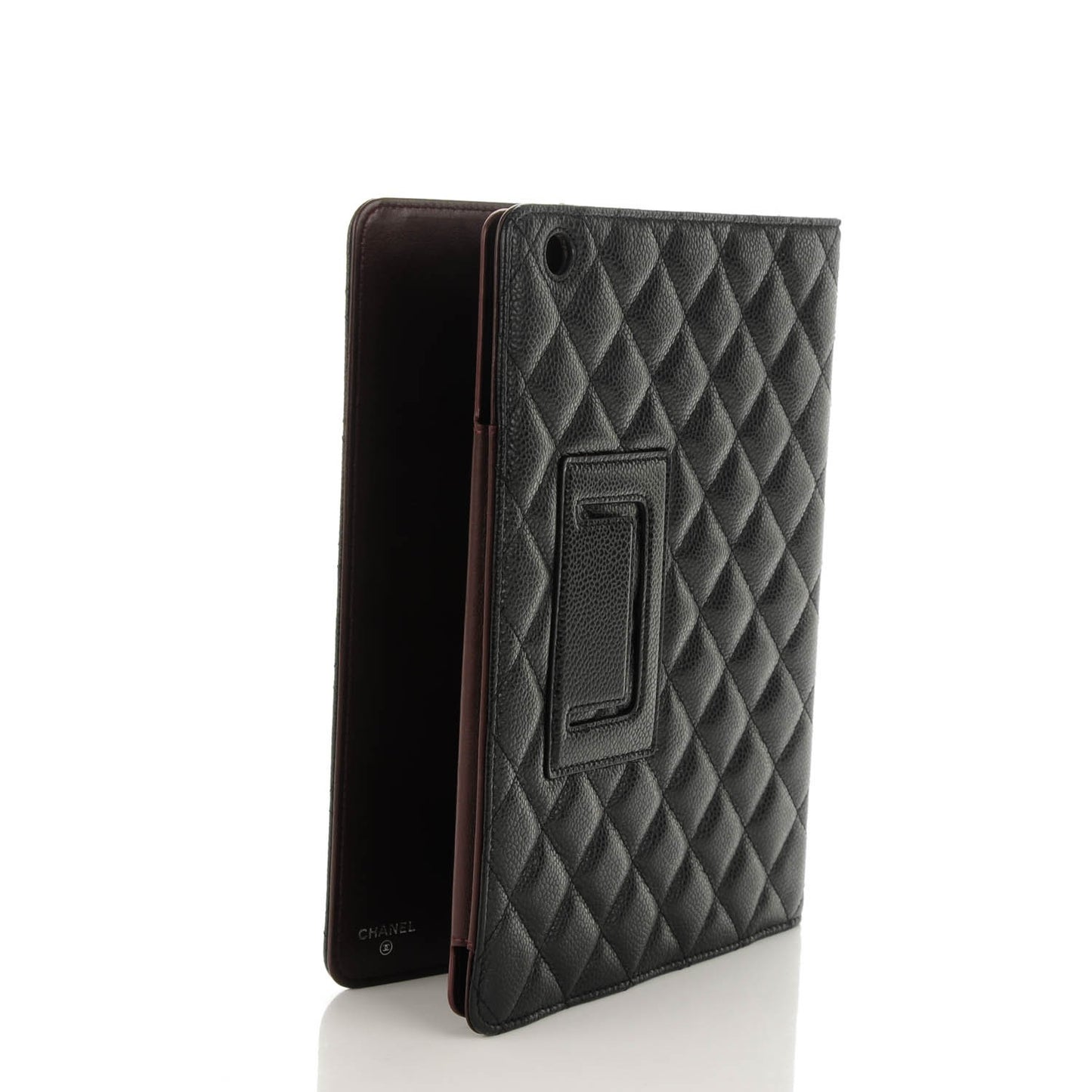 Caviar Quilted iPad Case Black