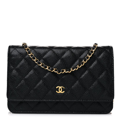 Chanel Caviar Quilted Wallet On Chain WOC Black 1 of 12