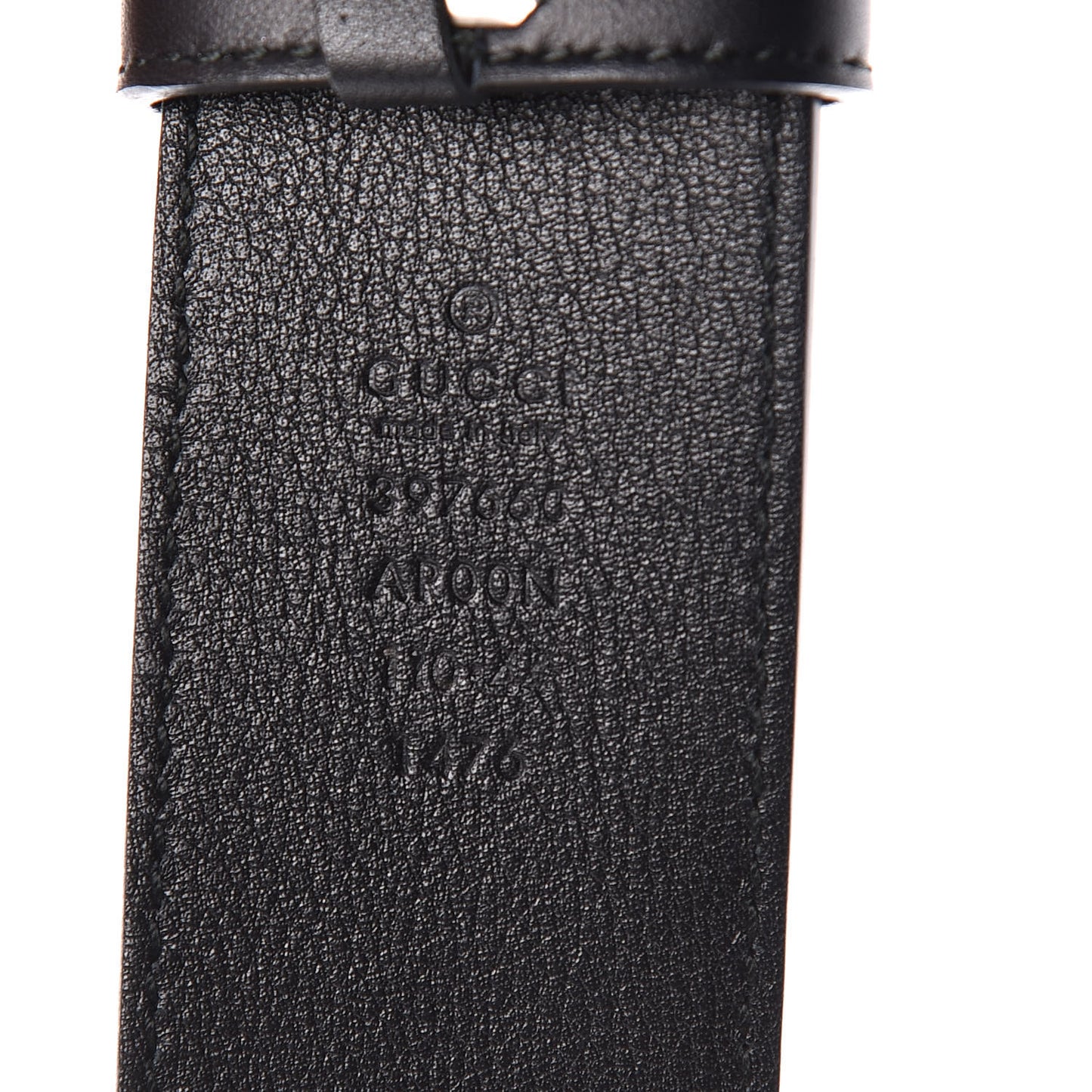 Moon Calfskin Nickel Double G 40mm Belt 110 44 Black
