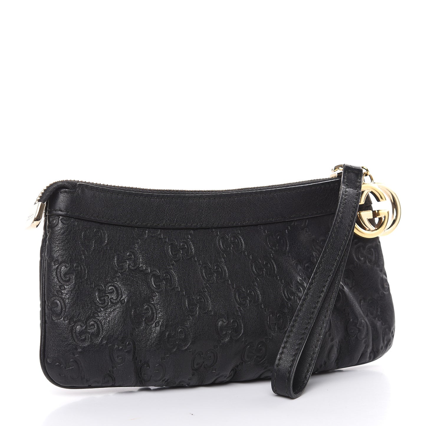 Guccissima Signature New Britt Wristlet Black