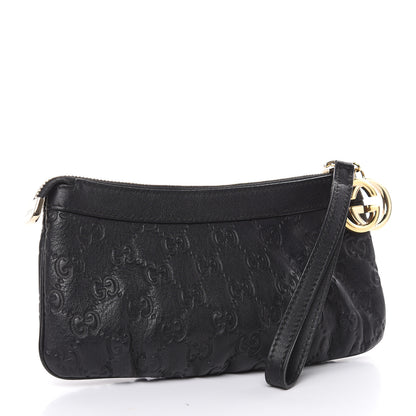 Gucci Guccissima Signature New Britt Wristlet Black 3 of 10