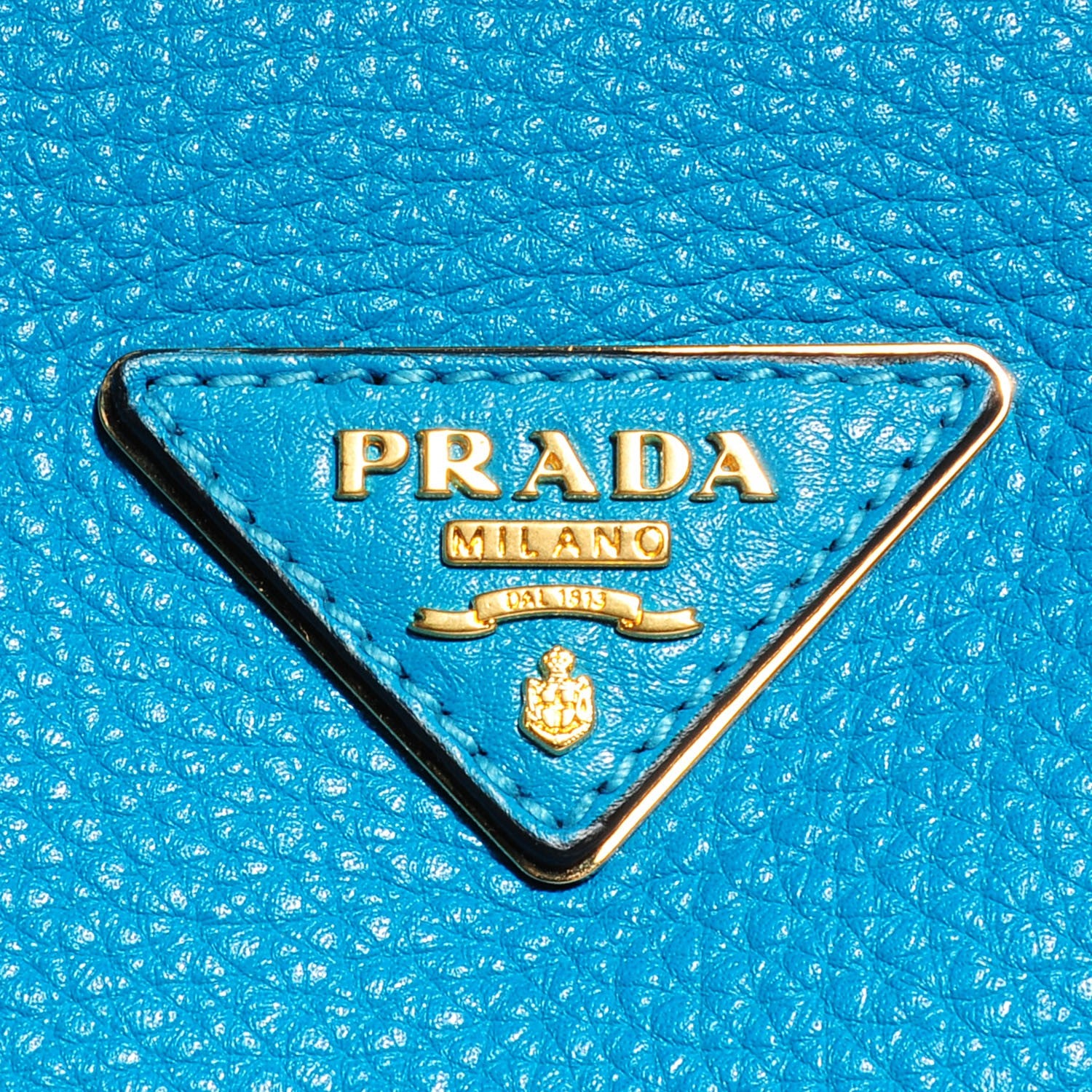 Prada Vitello Daino Tote Turchese 6 of 9