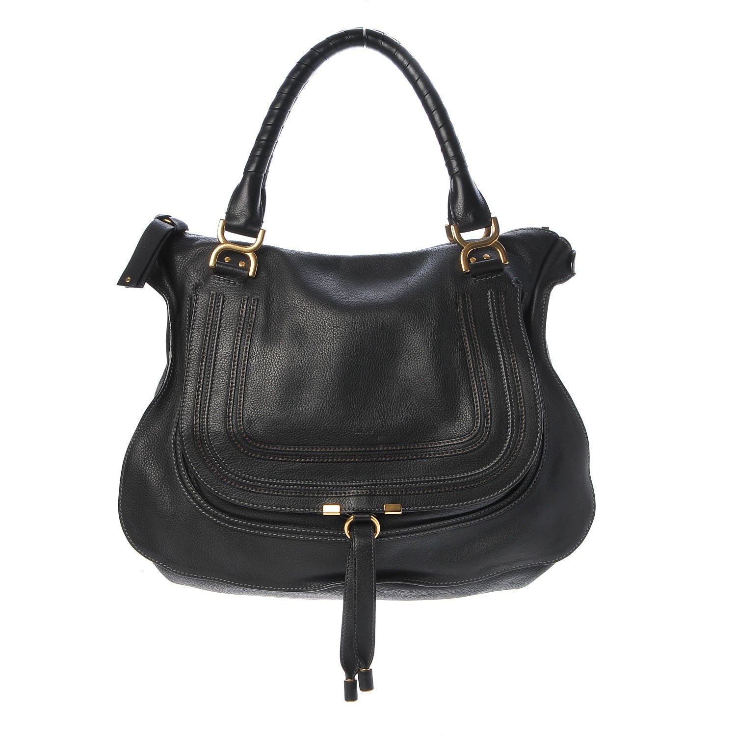 Chloe Calfskin Large Marcie Satchel Black 1 of 8