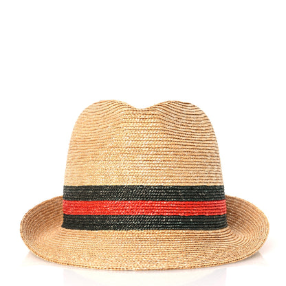 Gucci Abaca Straw Web Fedora Hat XL 3 of 13