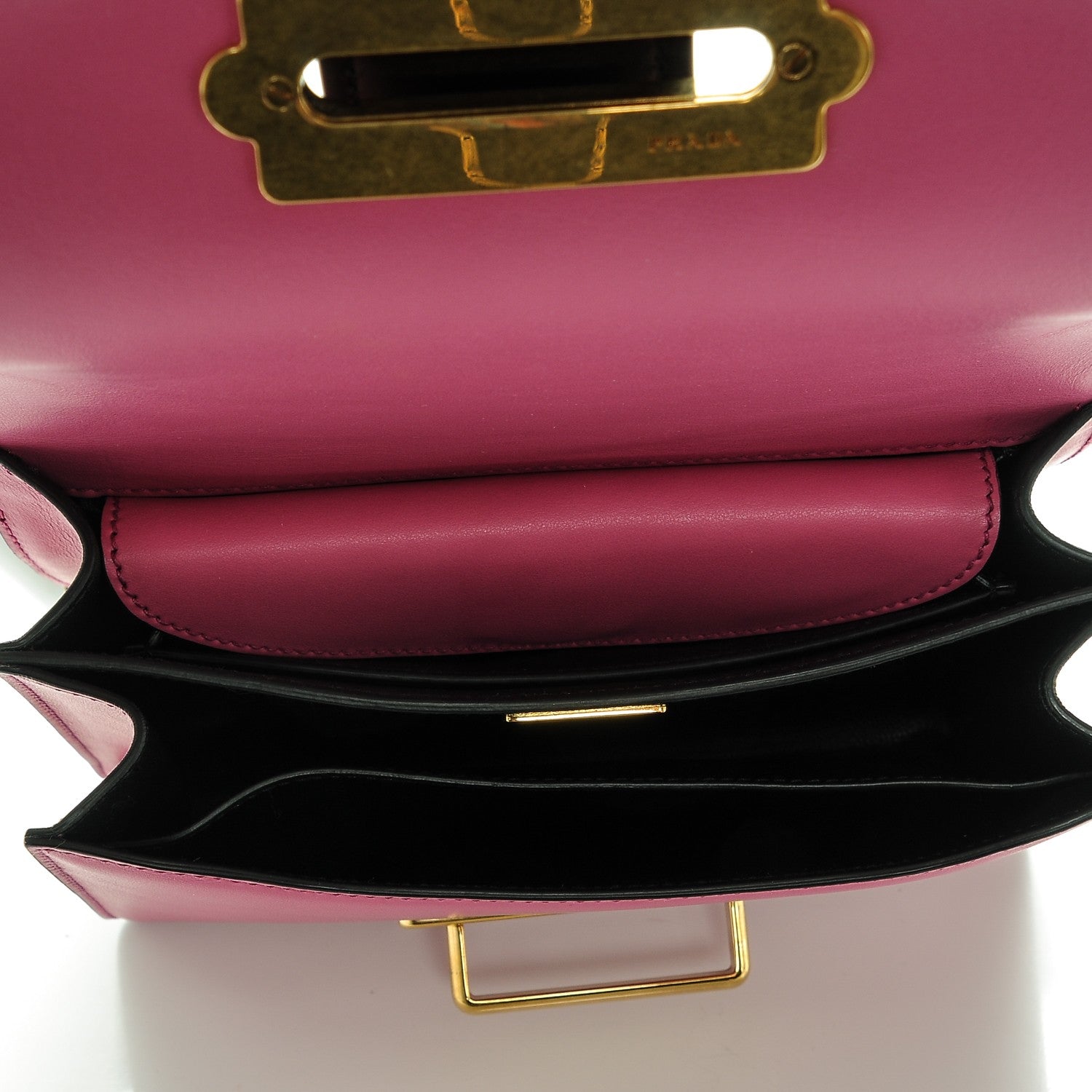 Prada City Calf Saffiano Cahier Bag Fuxia Black 5 of 6