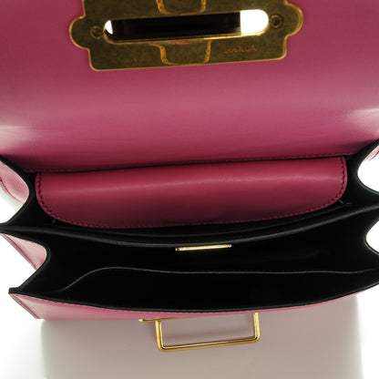 Prada City Calf Saffiano Cahier Bag Fuxia Black 5 of 6