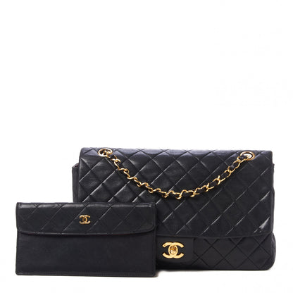 Chanel Lambskin Quilted Medium Single Flap Black 1 of 9
