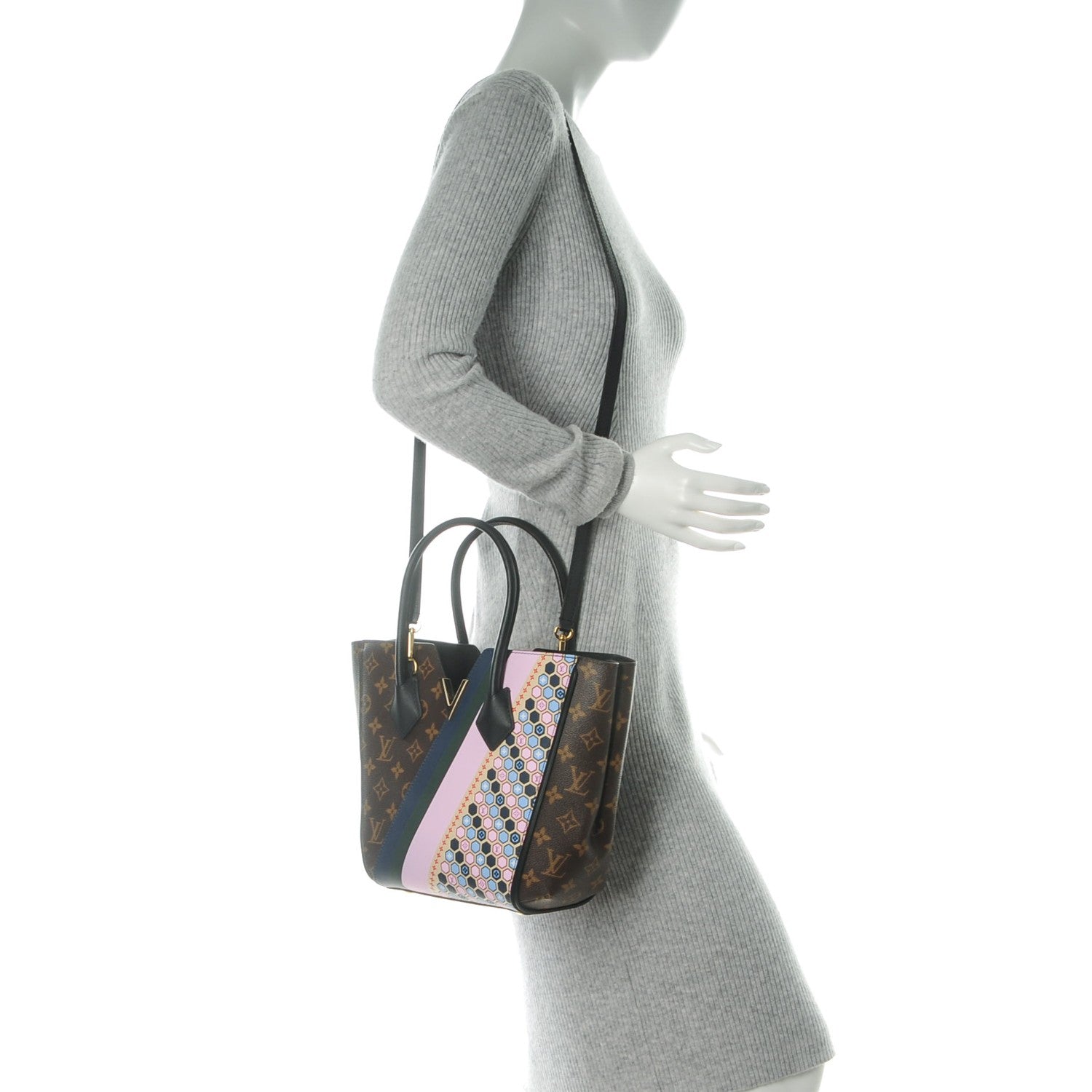 Louis Vuitton Calfskin Monogram Kimono Tote PM Rose 2 of 7