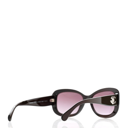 Chanel Acetate Polarized CC Sunglasses 5468-B Burgundy 4 of 8