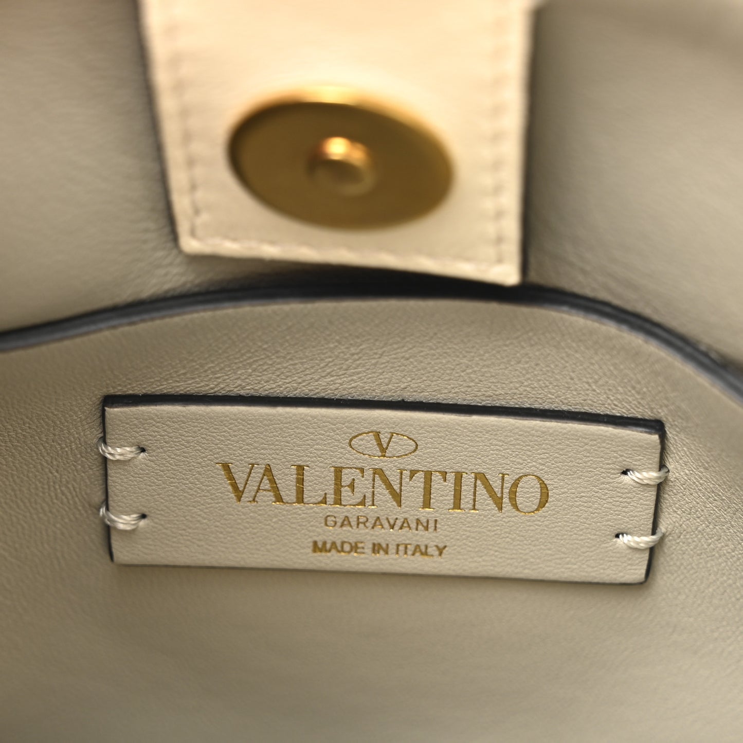 Nappa Small Roman Stud The Handle Bag Ivory