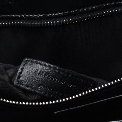 Saint Laurent Crinkled Calfskin Matelasse Monogram Medium Niki Chain Satchel Black 7 of 11