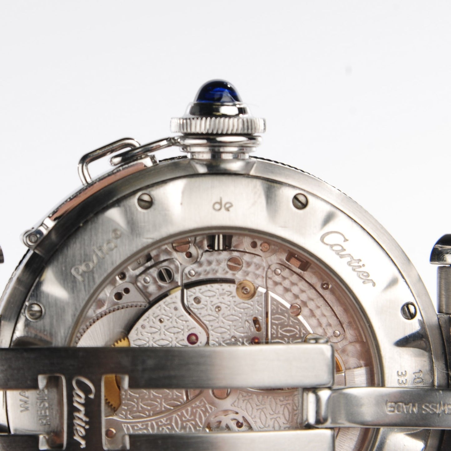 Stainless Steel 38mm Pasha C GMT Chronograph Automatic Watch