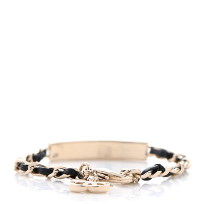 Chanel Metal Lambskin Crystal Sergeant Chanel Bracelet Gold 3 of 6