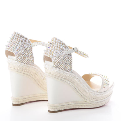 Christian Louboutin Nappa Madmonica 120 Wedge Sandals 40 White 4 of 7