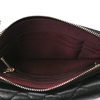 Chanel Caviar Quilted Flap Phone Holder With Chain Black 6 of 13