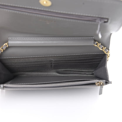 Chanel Caviar Quilted Boy Wallet On Chain WOC Grey 4 of 16