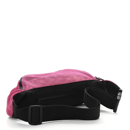 Saint Laurent Nylon Mesh SLP Belt Bag Fuchsia 3 of 10