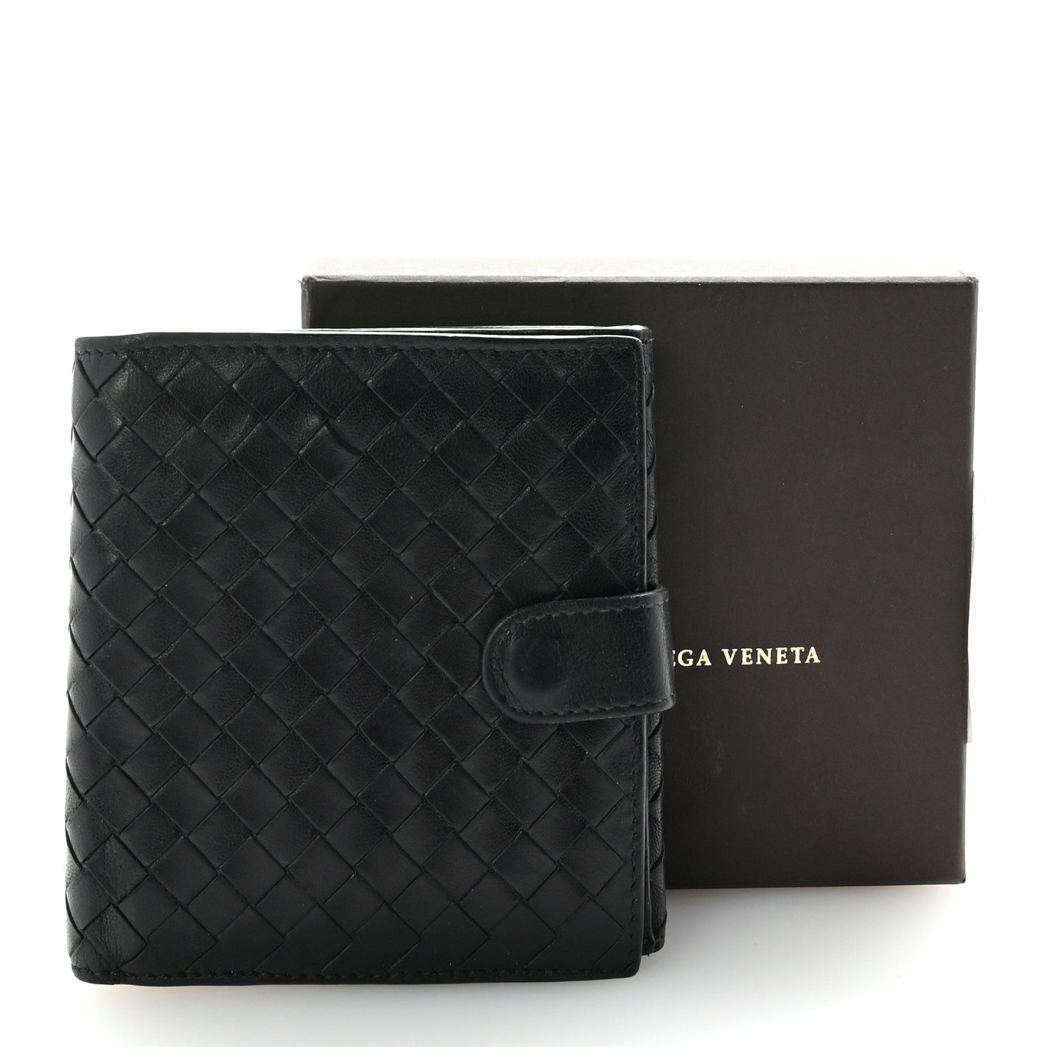 Bottega Veneta Nappa Intrecciato French Flap Wallet Black 7 of 7