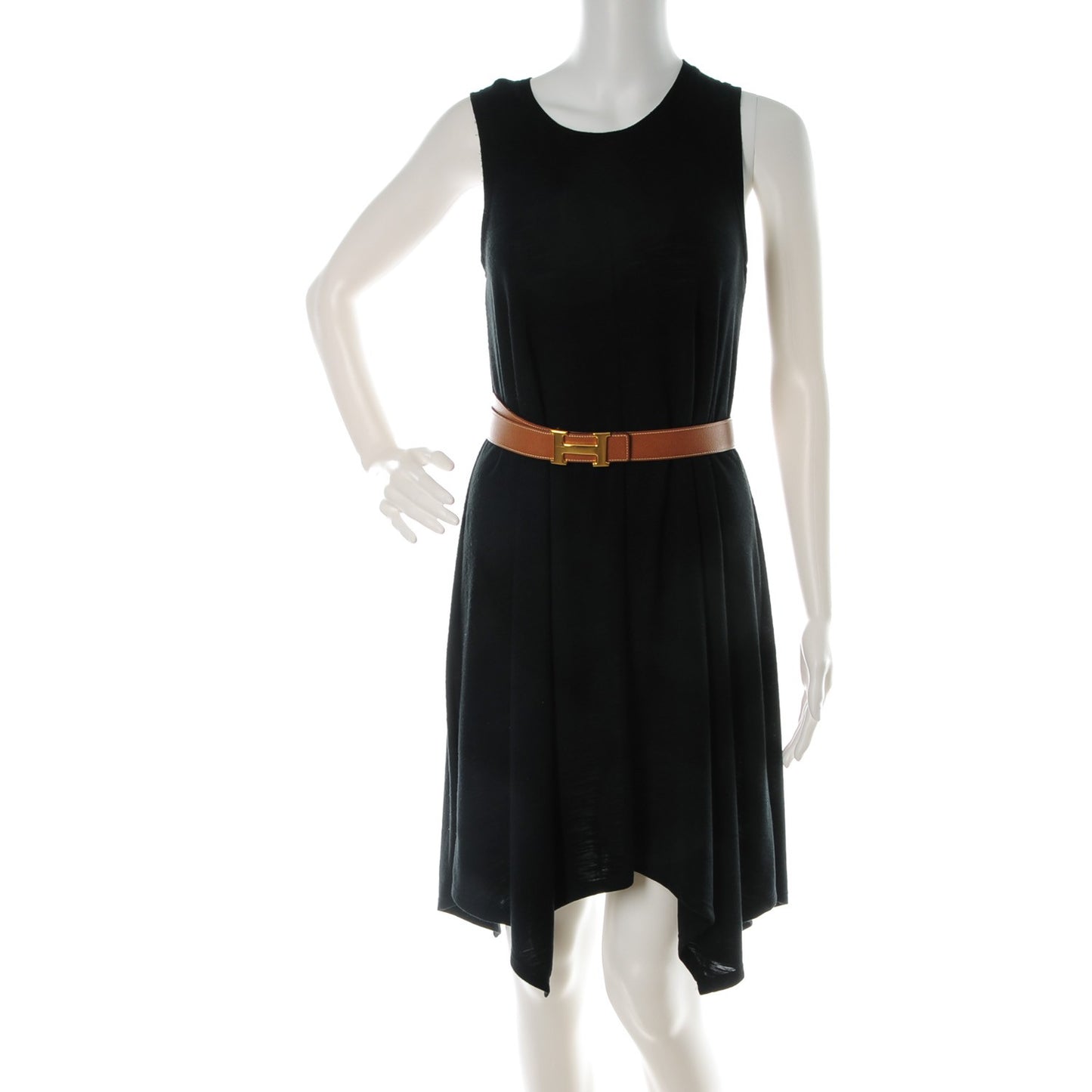 Box Courchevel 32mm H Belt 75 Black Gold