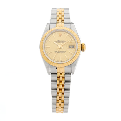 Rolex Stainless Steel 18K Yellow Gold 26mm Oyster Perpetual Datejust Watch Champagne 79173 1 of 4