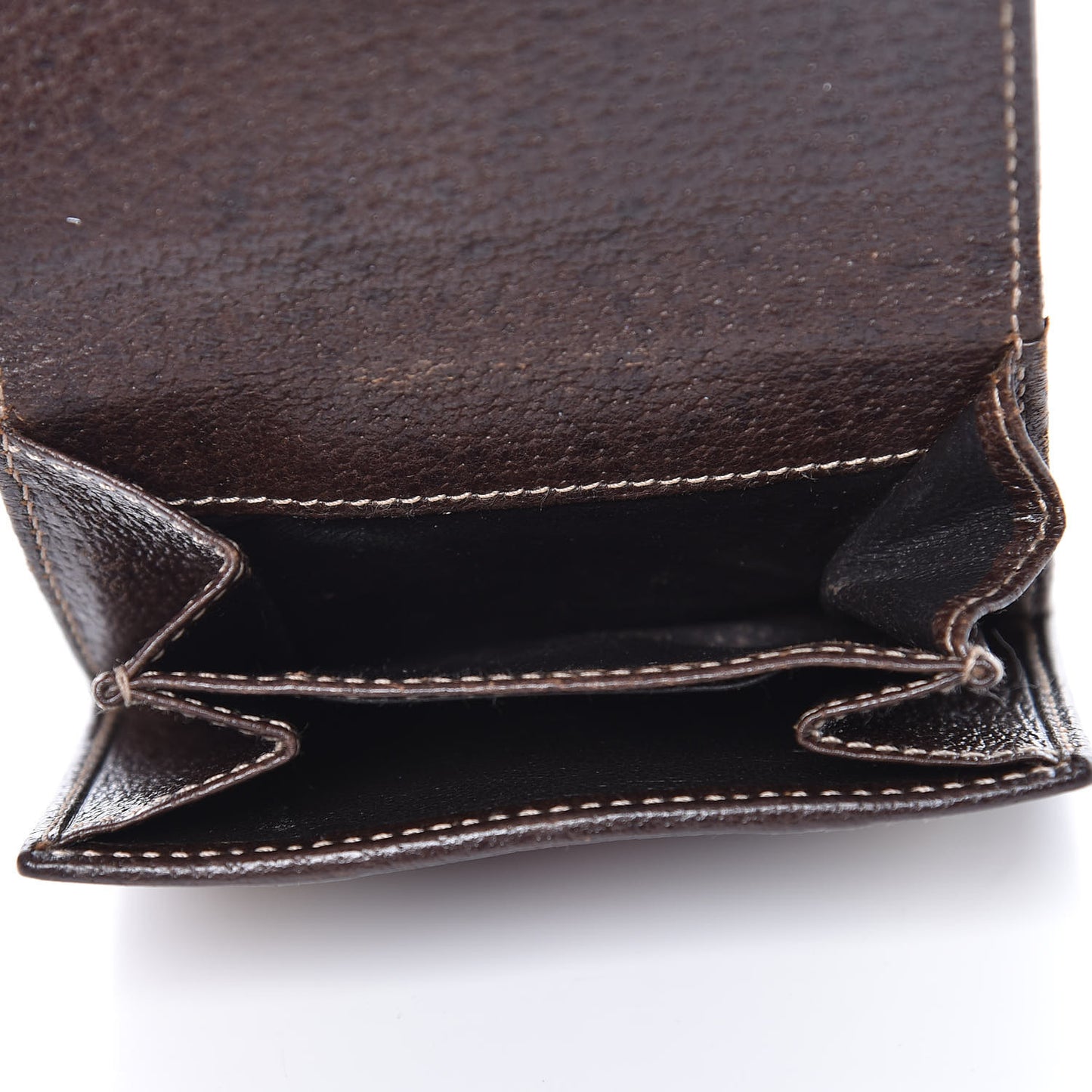 Horsebit Canvas Treasure Compact Wallet Dark Brown