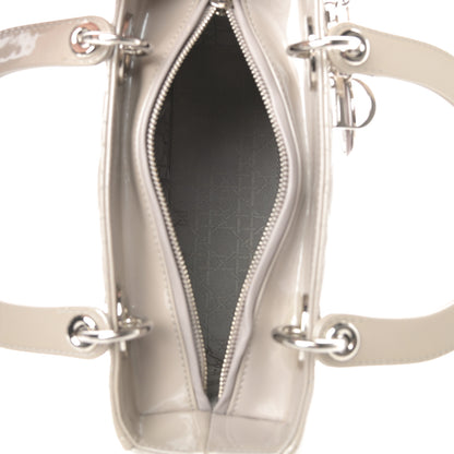 Christian Dior Patent Cannage Medium Lady Dior Grey 5 of 10