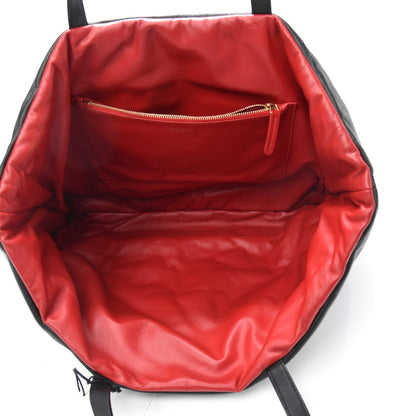 Mansur Gavriel Calfskin Reversible Pillow Tote Black Flamma 5 of 9
