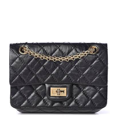 Chanel Aged Calfskin Quilted 2.55 Reissue Mini Flap Black 1 of 10