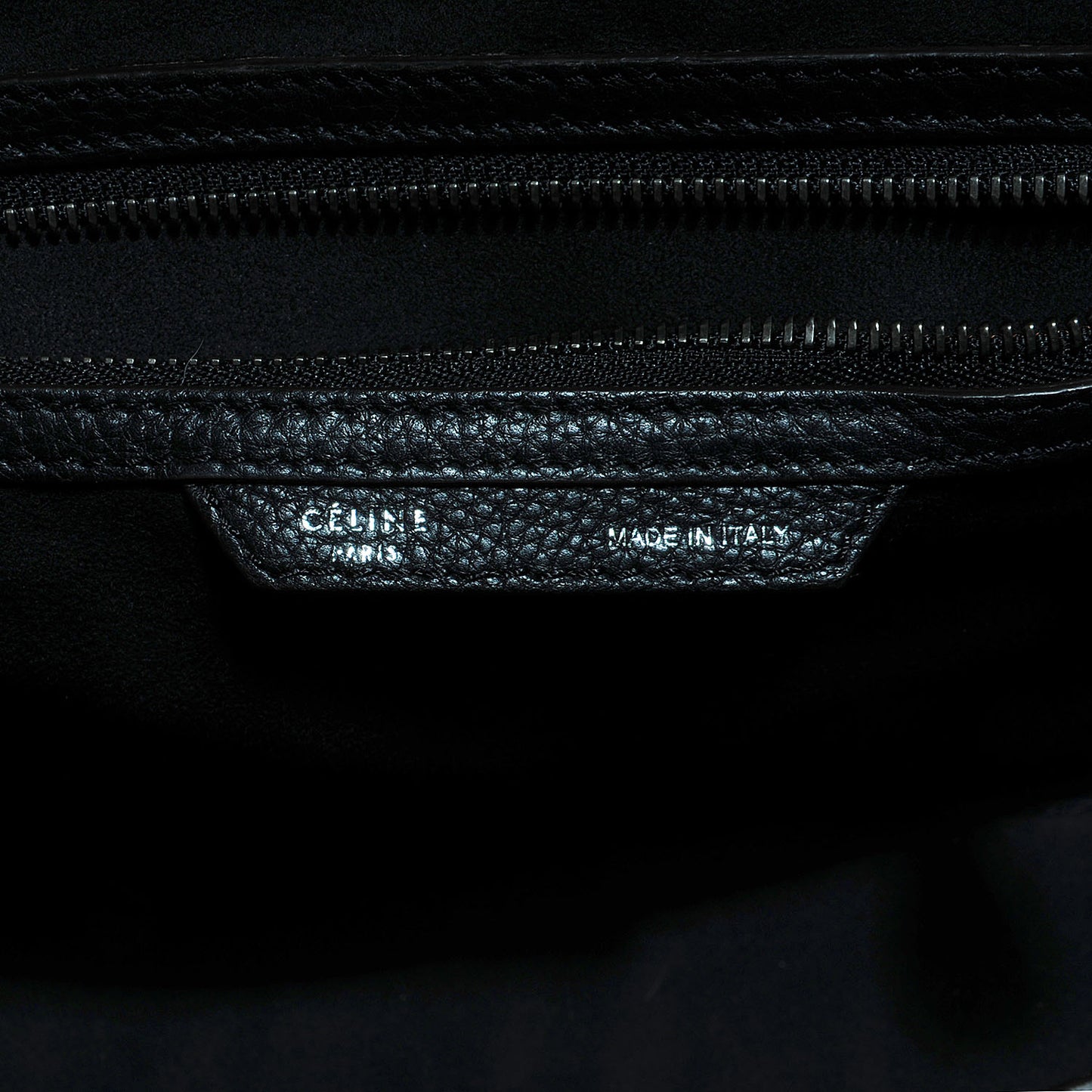 Drummed Calfskin Mini Luggage Black