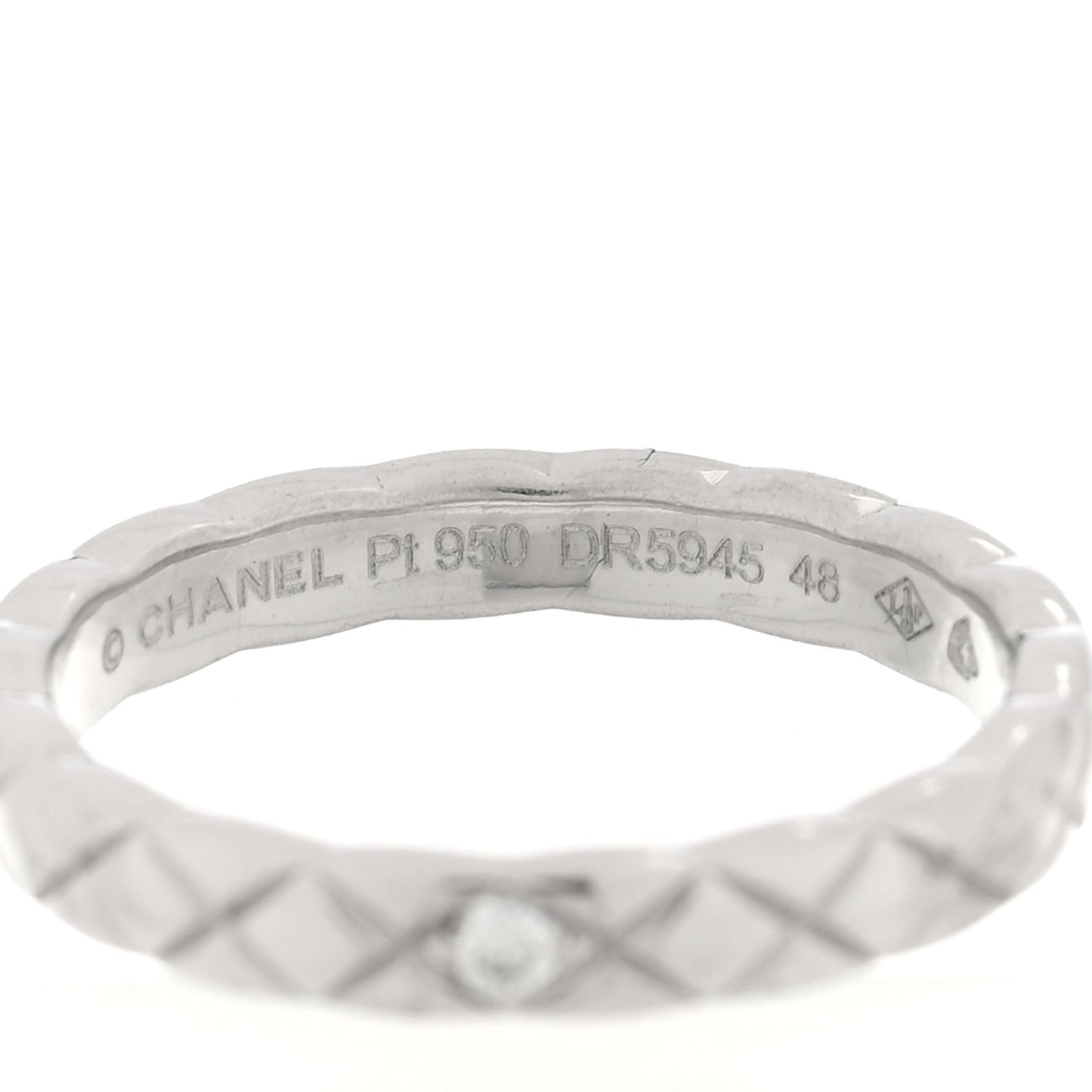 Platinum Diamond Mini Coco Crush Ring 48 4.5