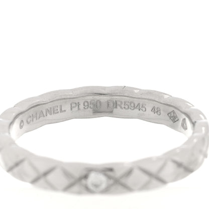 Chanel Platinum Diamond Mini Coco Crush Ring 48 4.5 4 of 4