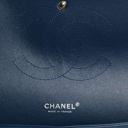 Chanel Patent Quilted Maxi Double Flap Navy Blue 7 of 9