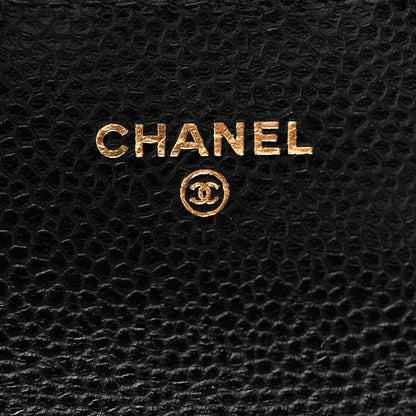 Chanel Caviar Quilted Flap Card Holder Wallet Black 6 of 8