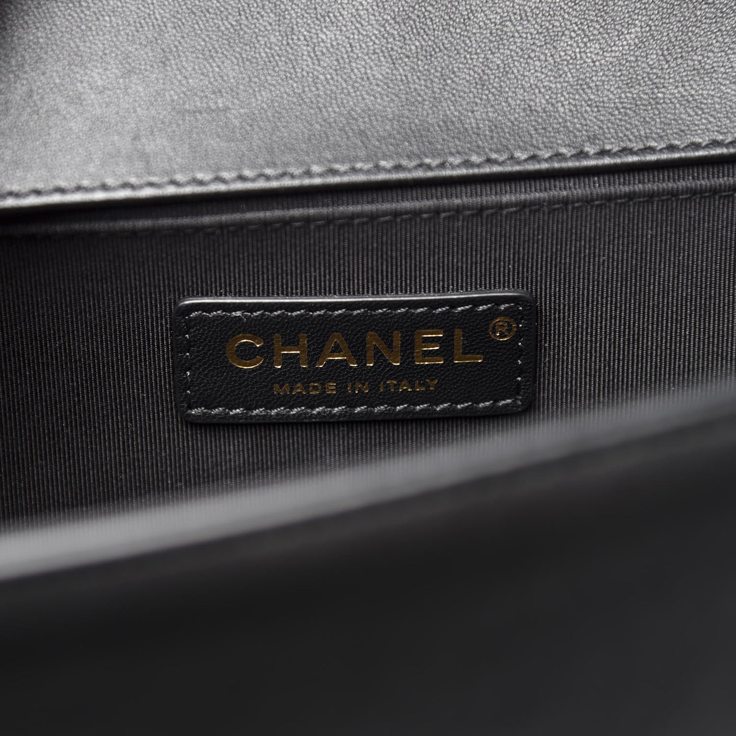 Lambskin Quilted Medium Boy Flap Black