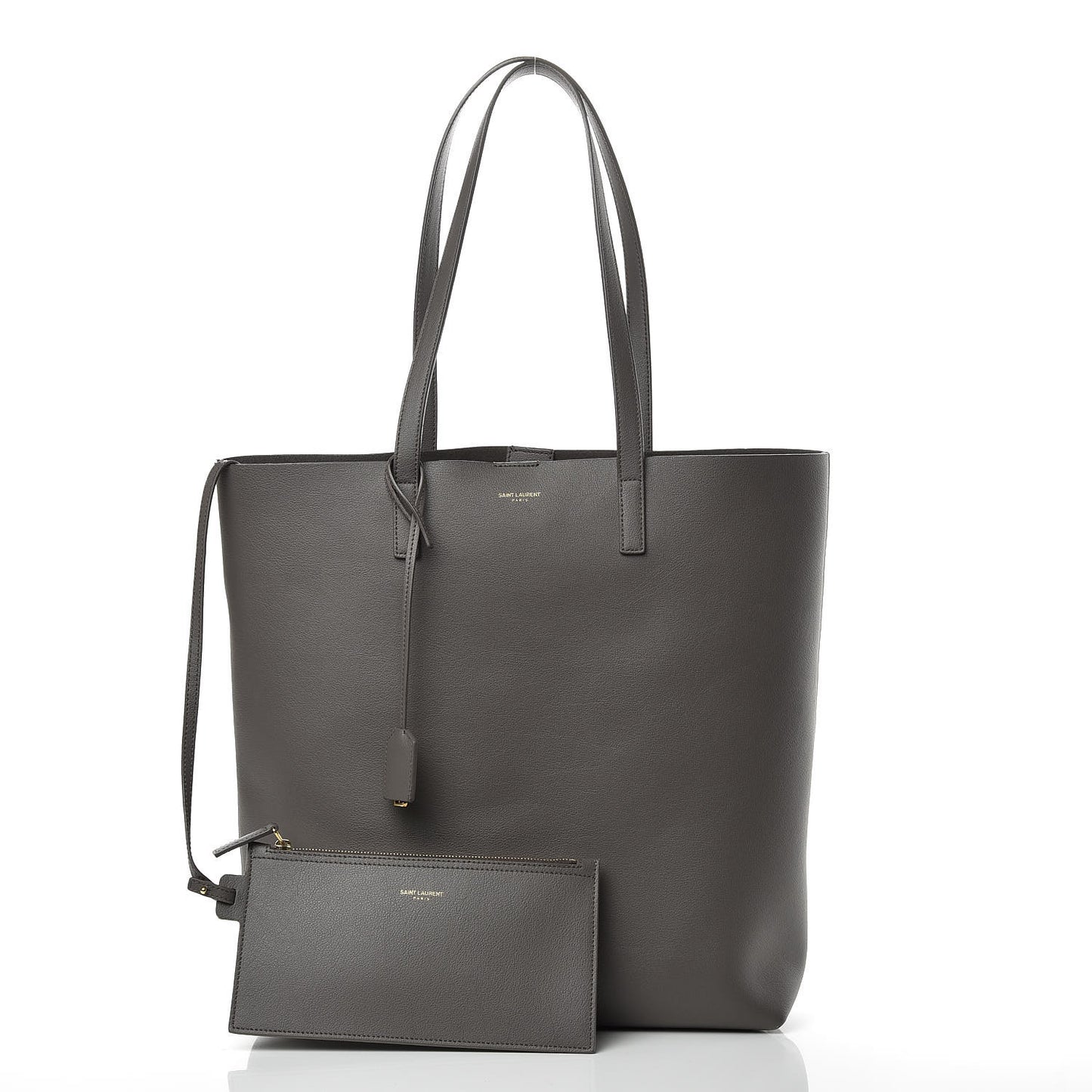 Calfskin Medium Shopping Tote Fog