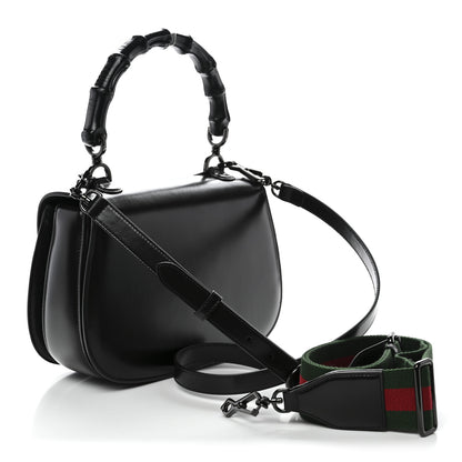 Gucci Boarded Dyana Lux Calfskin Web Monochrome Medium Bamboo 1947 Top Handle Bag Black 4 of 12