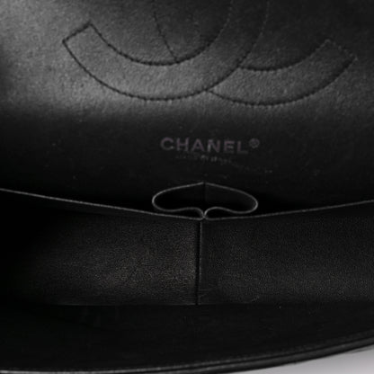 Chanel Crumpled Calfskin Quilted Jumbo Double Flap So Black 5 of 8