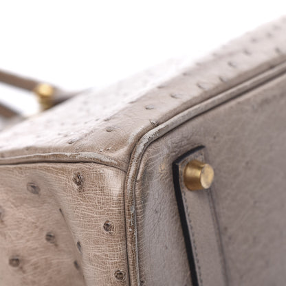 Hermes Ostrich Birkin 35 Gris Tourterelle 12 of 18