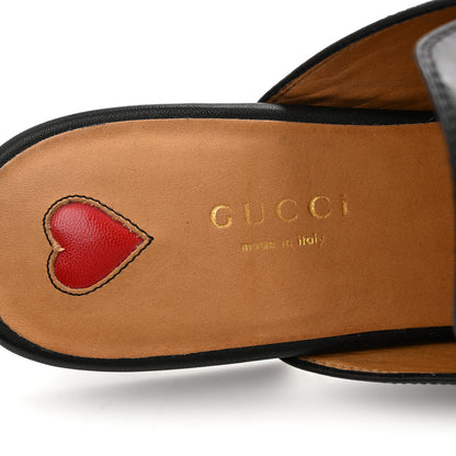 Gucci Calfskin Flower Embroidered Princetown Slippers 38 Black 8 of 11