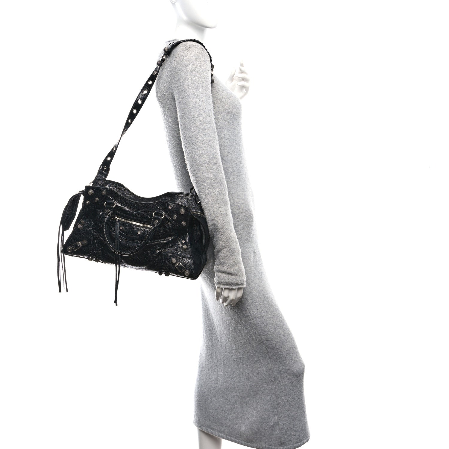 BALENCIAGA ネオカゴール シティ Balenciaga Neo Cagole City Small Handbag Crocodile Embossed with