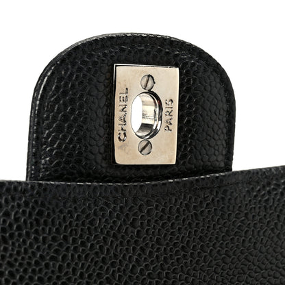 Chanel Caviar Quilted Medium Double Flap Black 7 of 12