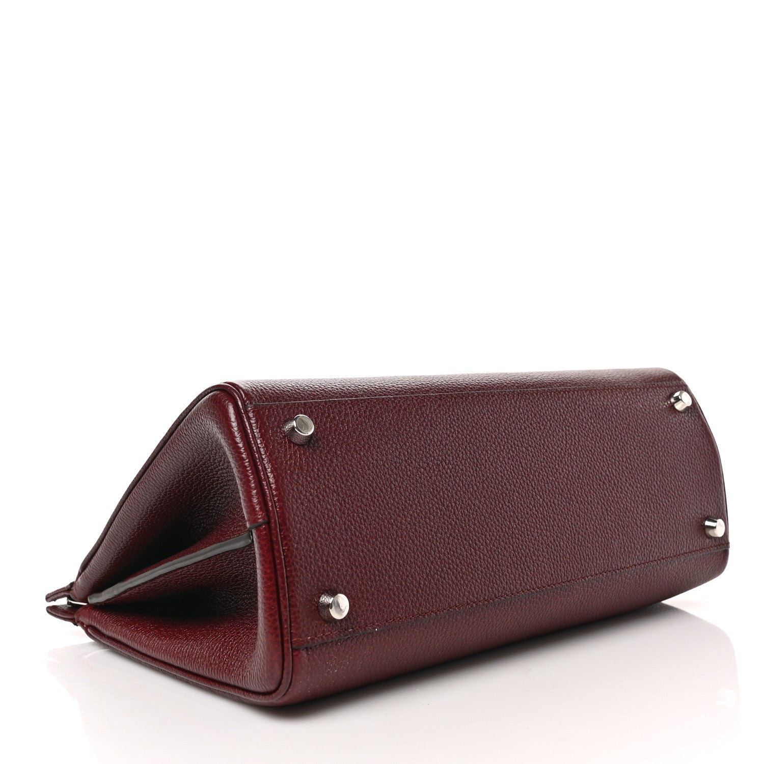 Gucci Grainy Calfskin Small Zumi Top Handle Bag Vintage Bordeaux 4 of 9