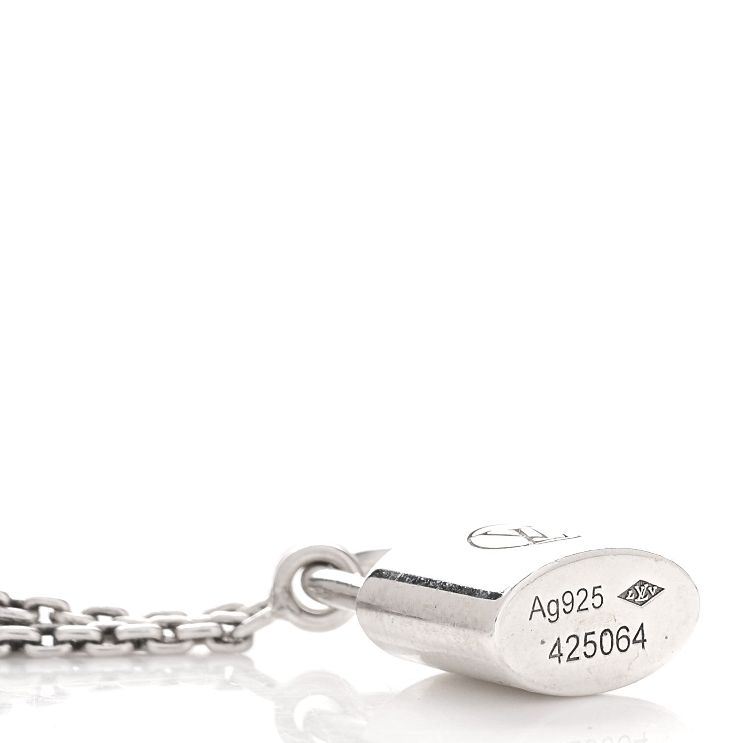 Louis Vuitton Sterling Silver Lockit Necklace 4 of 4