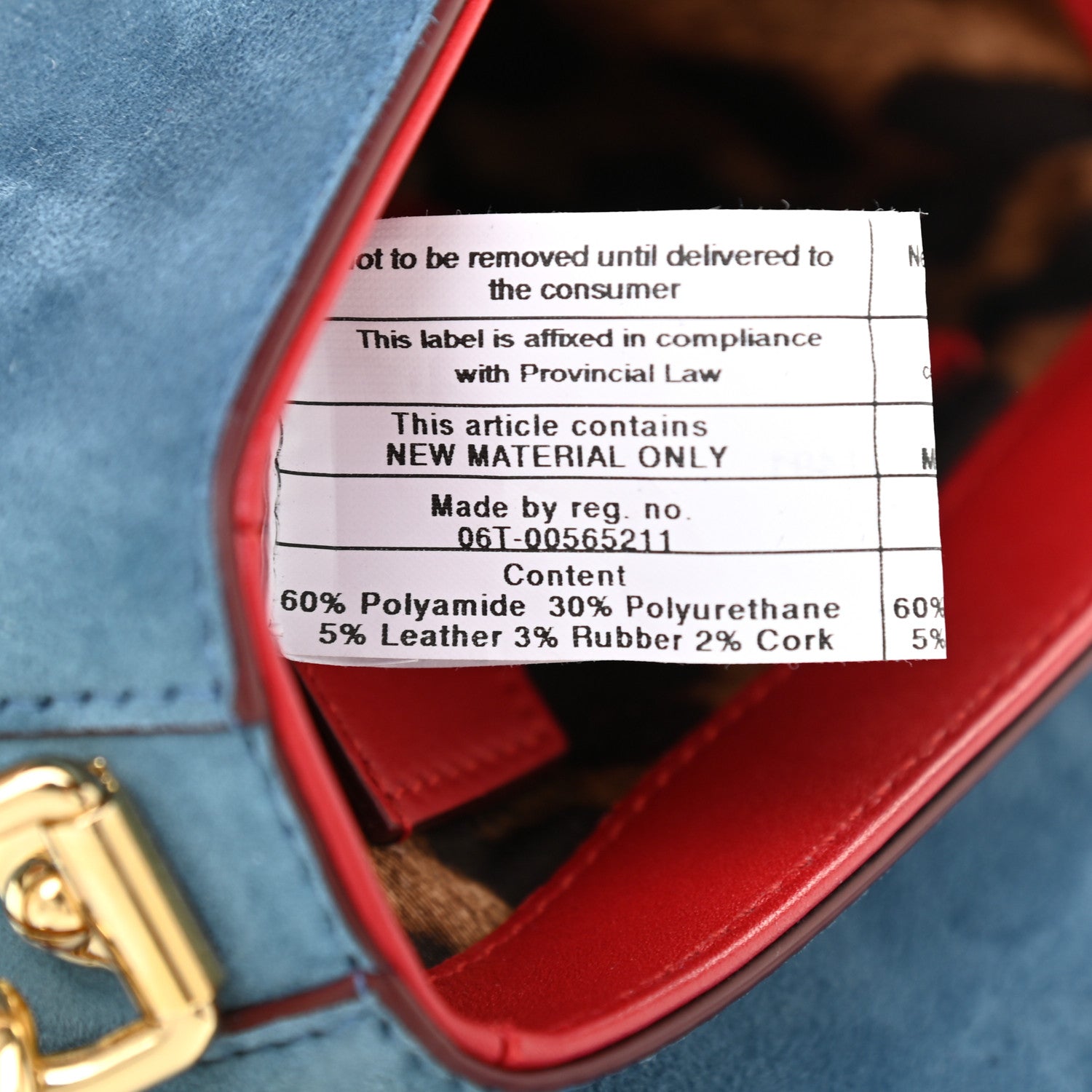 Dolce & Gabbana Suede Crystal Millennials Mini Top Handle Bag Blue Red 8 of 10