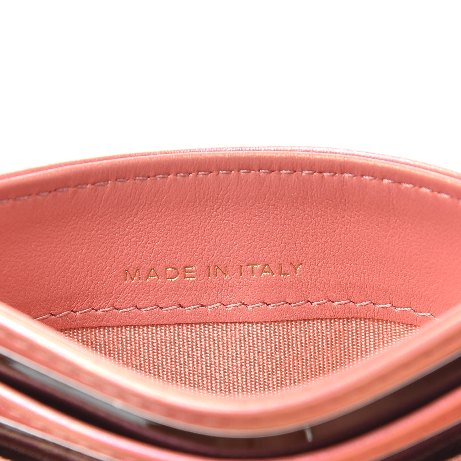 Chanel Iridescent Calfskin Quilted Chanel 19 Card Holder Pink 7 of 9