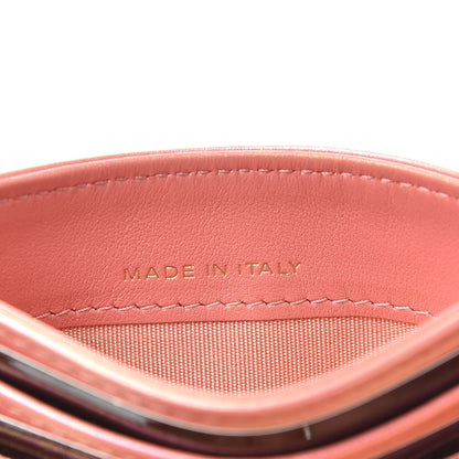 Chanel Iridescent Calfskin Quilted Chanel 19 Card Holder Pink 7 of 9