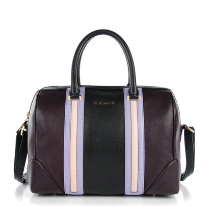 Givenchy Grained Calfskin Colorblock Medium Lucrezia Aubergine Lilac Ivory 1 of 8