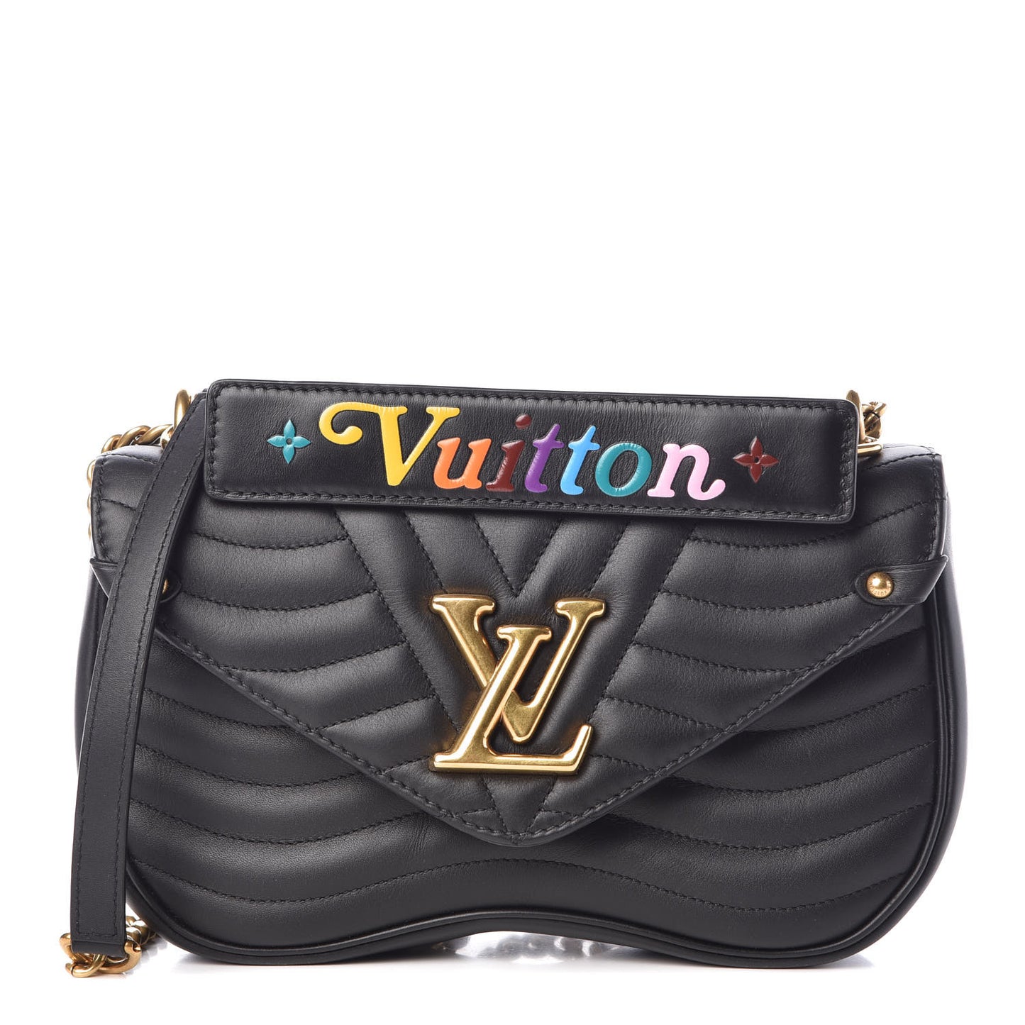 Calfskin New Wave Chain MM Black
